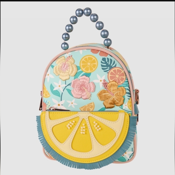 Loungefly Handbags - Loungefly Floral Lemon Slice Backpack